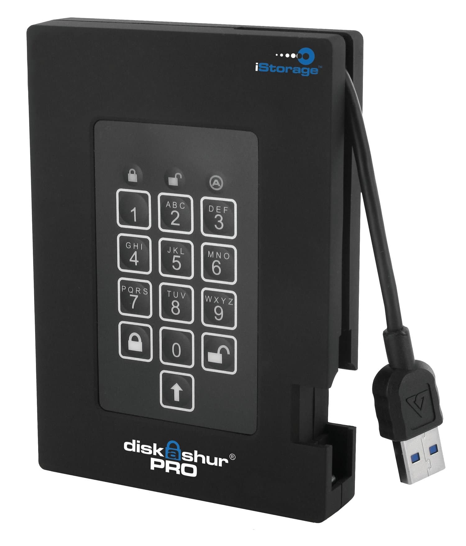 iStorage IS-DP3-256-1500F 1.5TB diskAshur Pro 256-bit USB 3.0 Portable Hard Drive (GDPR Compliant)