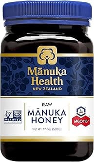 Manuka Health UMF 6+/MGO 115+ Manuka Honey (500g/17.6oz), Superfood, Authentic Raw Honey from New Zealand