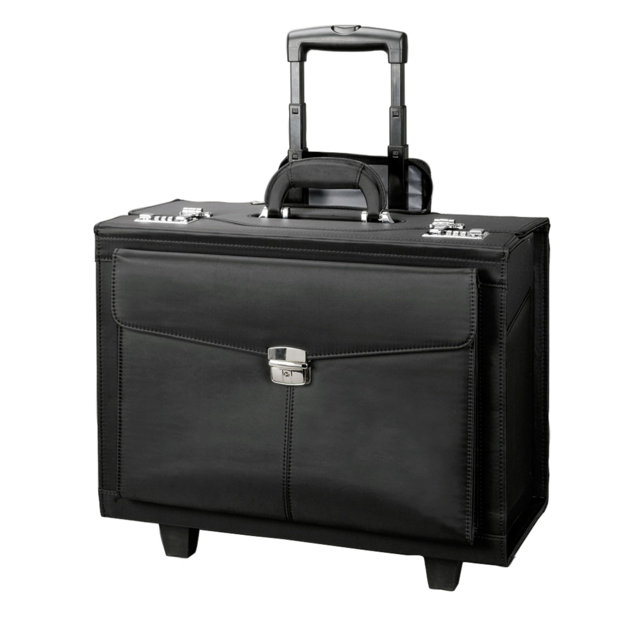 Alassio - 45034 ROCCA II - trolley pilot case, wheeled, microfibre, black