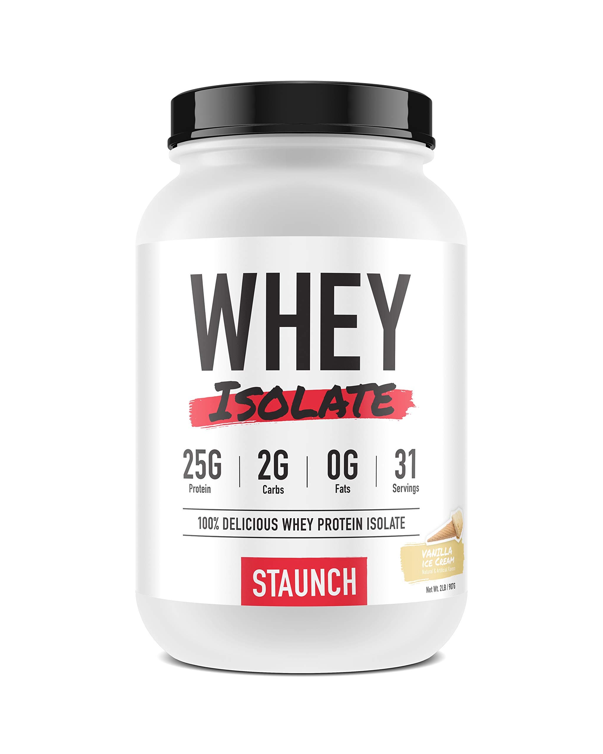 Staunch Whey Isolate (Vanilla Ice Cream) 2 LBS - Whey Protein Isolate
