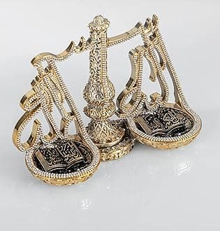 LaModaHome Name of Allah and Mohammad Scales Design Islamic Sculpture for Home