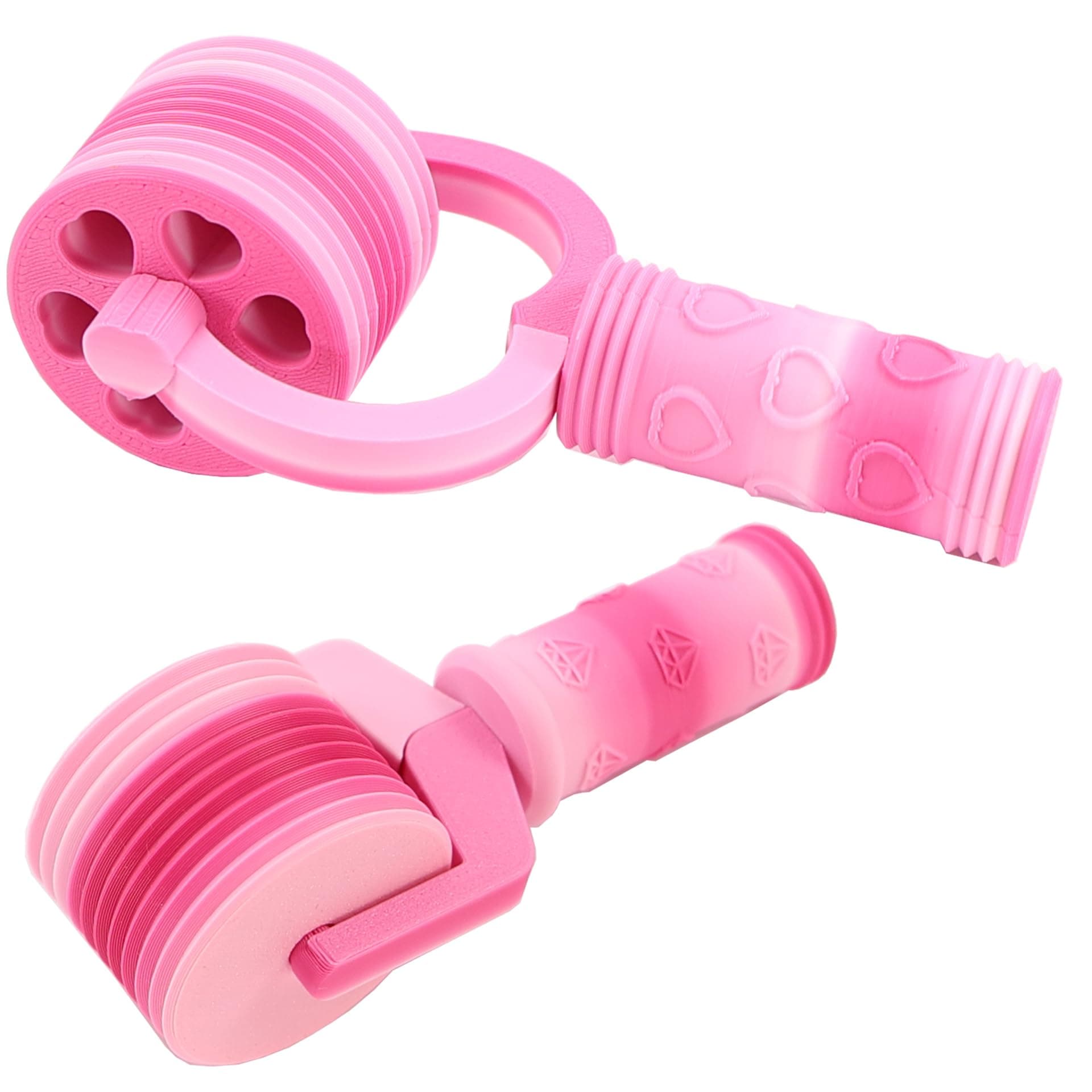 Diamond Art Roller, 5D Diamond Painting Roller Straightener Tools, 2 Pack Essential DIY Craft Pressing Paint Runner Wheel Tool for Rhinestone Embroidery Paintings Accessories (Rose Pink)