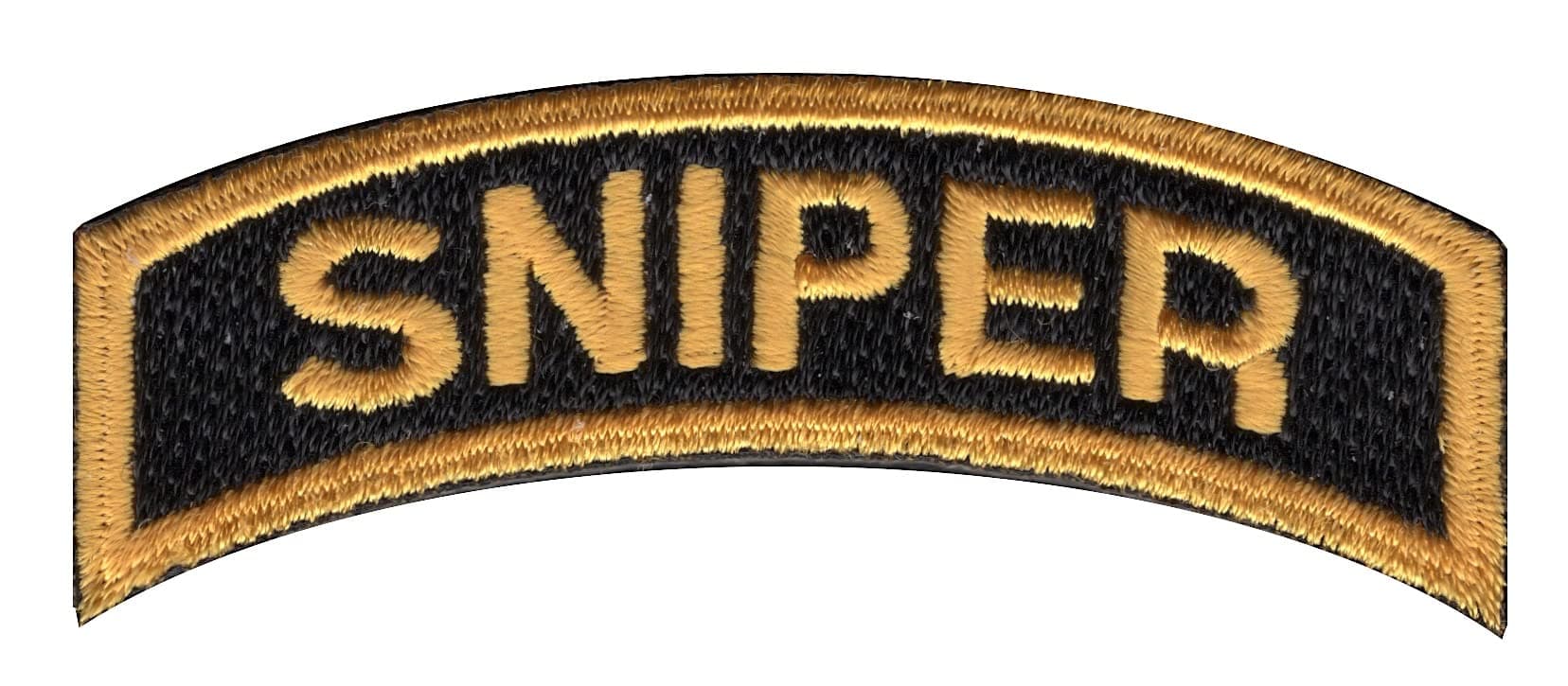 US Special Forces Sniper Rocker Black with Gold Patch