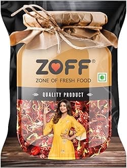 Zoff Red Chilly Whole - Sukhi Lal Mirch Whole - Natural & Hand-Picked - Net Weight – 500g