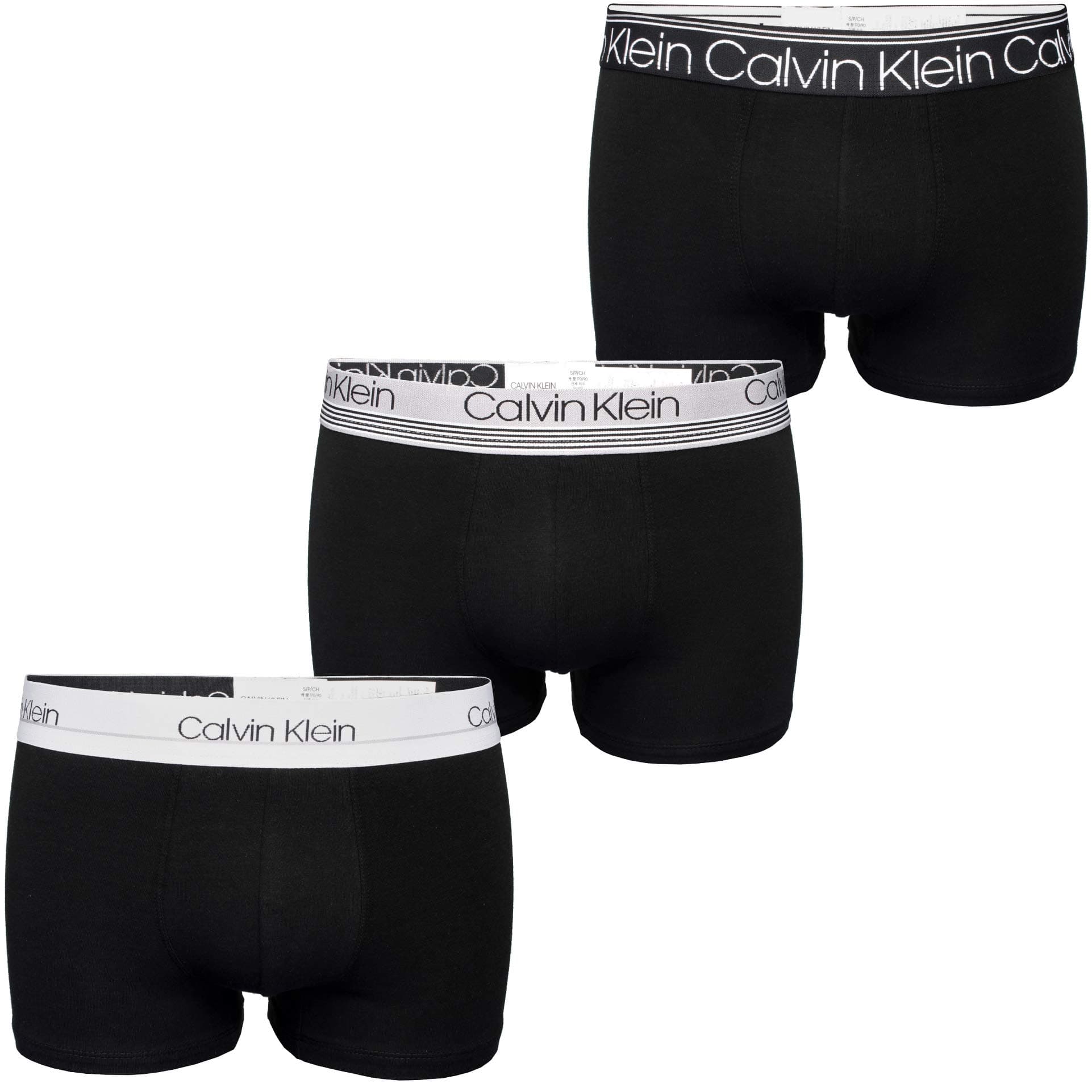 Men’s 3 Pack Trunks with Logo Waistband