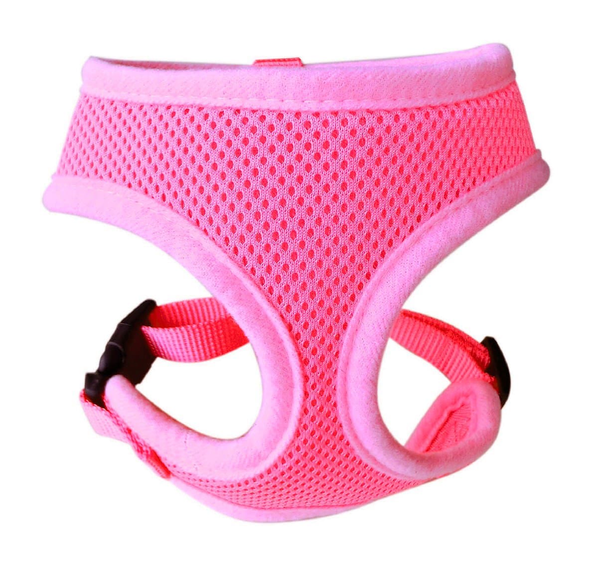 FUNPET Soft Mesh Dog Harness No Pull Comfort Padded Vest for Small Pet Cat and Puppy Pink XS