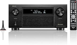 Denon AVR-A10H 13.4-Ch 8K Home Theater Receiver (150W x 13), Wireless Streaming via Built-in HEOS, WiFi, & Bluetooth, Supports Dolby Vision, DTS:X, IMAX Enhanced, AURO-3D & Sony 360 Reality Audio