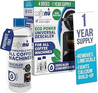 Universal Coffee Machine Descaler Compatible with Nespresso, Lavazza, Dolce Gusto & Philips - 400ml (4 Uses) - Limescale Remover for Hotter, Better Tasting Coffee
