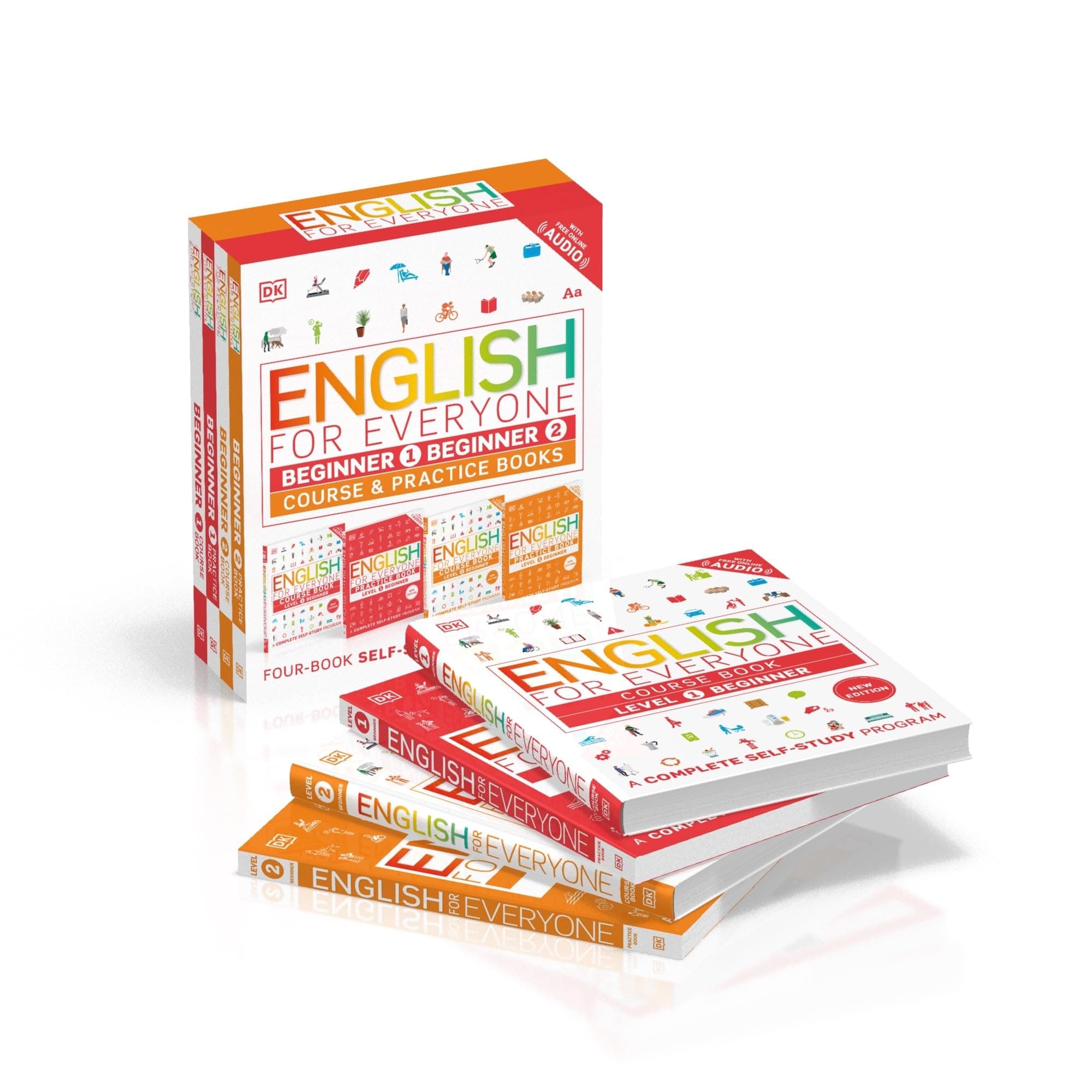 English for Everyone Beginner 1 Beginner 2 Course & Practice Books