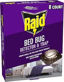 Raid Bed Bug Detector And Trap, 8.0 Count,Black