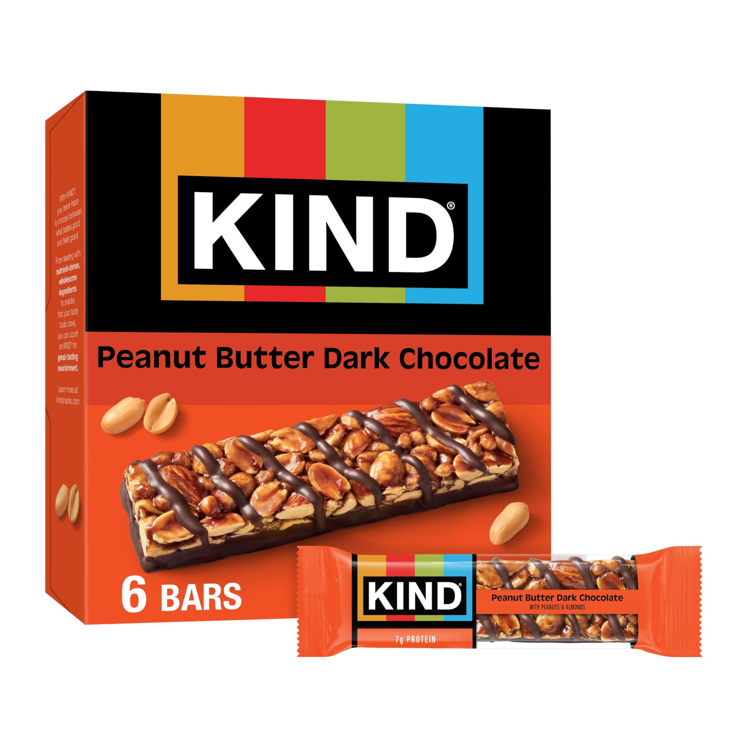 KIND Peanut Butter Dark Chocolate, 8.4 Oz (Pack of 6)