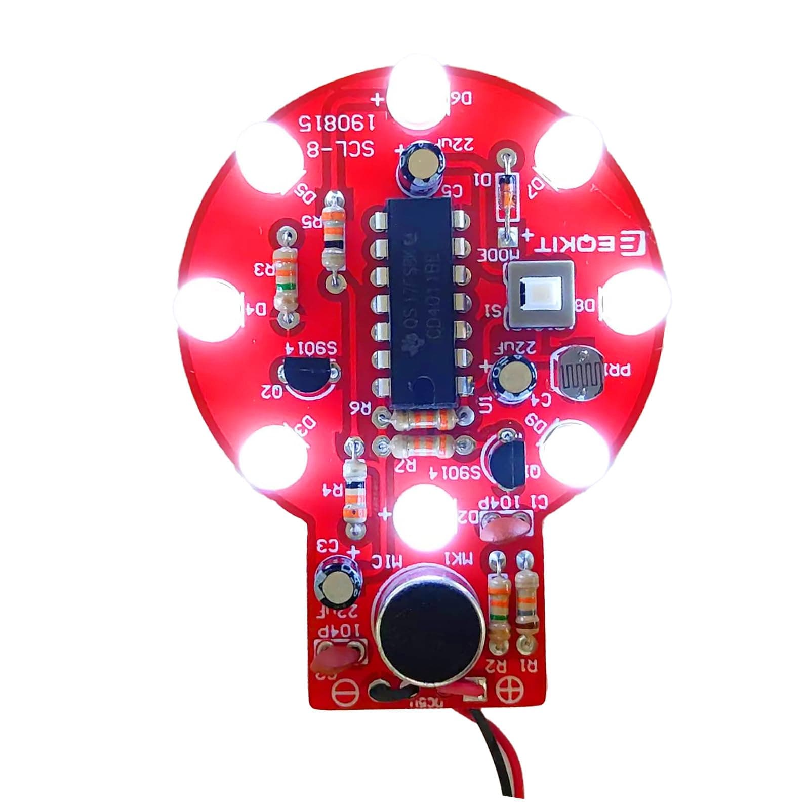 Gikfun Sound and Light Control Delay Lamp Practice Soldering Board Kit DIY for School Learning Project EK1948