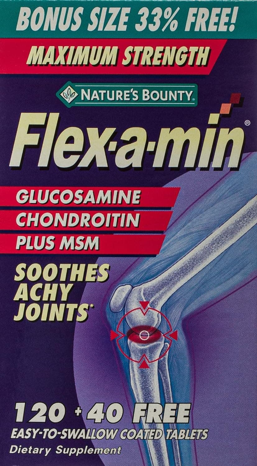 Flexamin Tablets 120's-Glucosamine Chondroitin and MSM for healthy joints,Cartilage and Bone Support