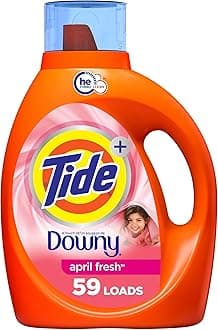 Plus Boost of Ultra Downy Liquid Laundry Detergent, April Fresh Scent, 84 fl oz, 59 Loads, Laundry Detergent Liquid with Long-Lasting Freshness