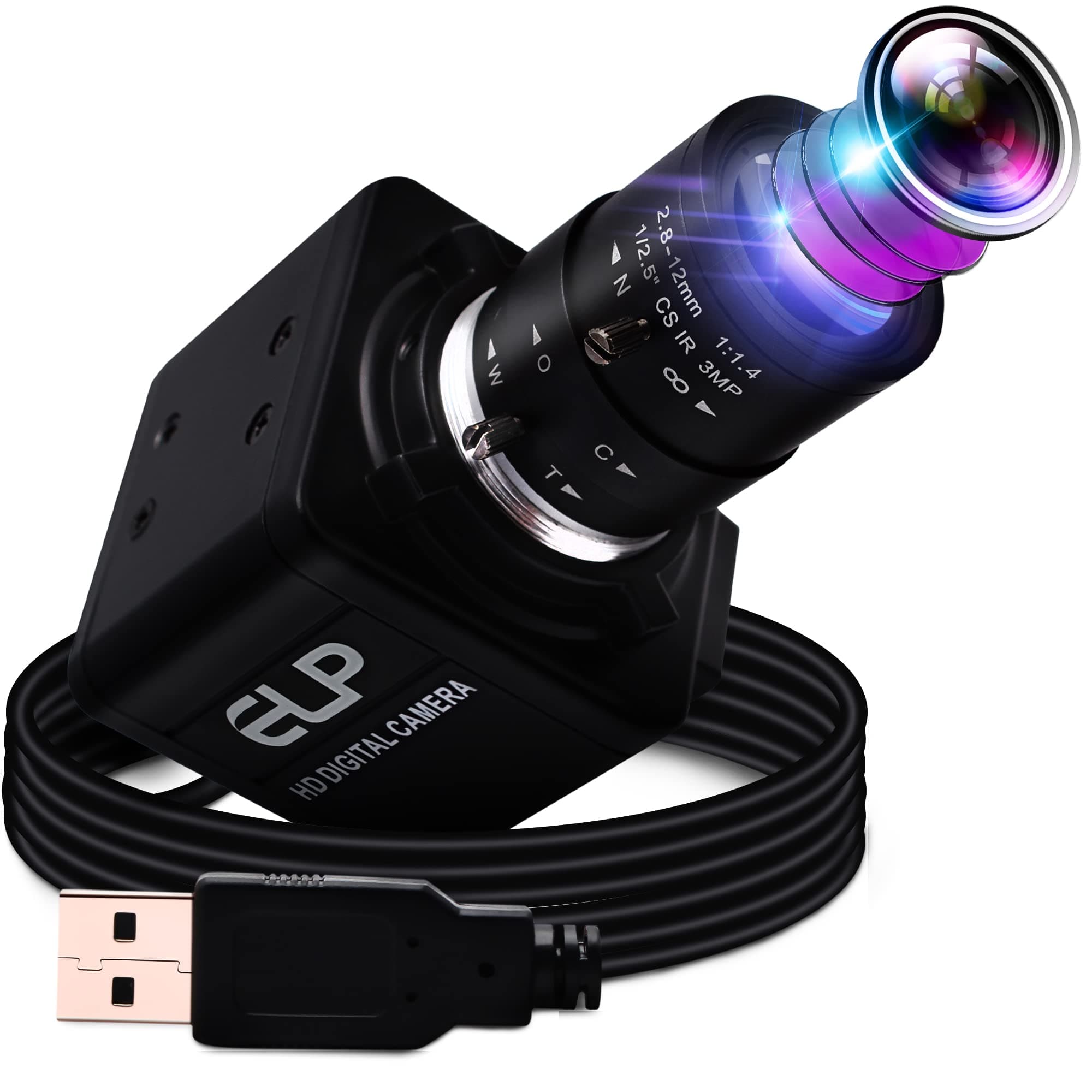 260fps Variable Focus Camera Optical Zoom Webcam,2mp FHD 1080P Varifocal Web Cam Manual Zoom Lens Webcamera,Raspberry Pi Mac Vari-Focus USB Web Camera,Close-up Monitoring Varifocal Cameras
