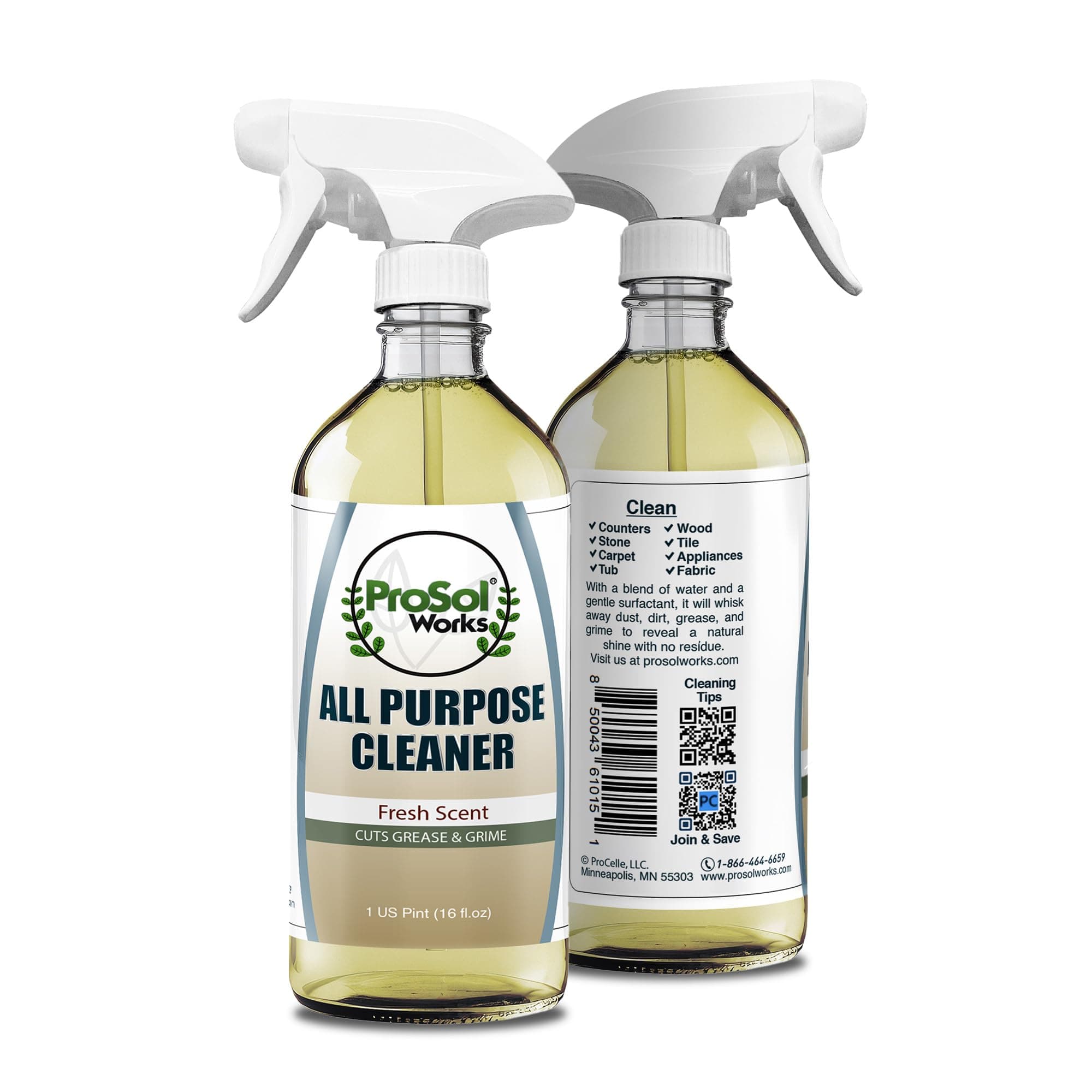 All Purpose Cleaner Cleaning Spray 16 oz - Multi Surface Cleaner Use to Clean Counters, Wood, Stone, Tile, Fabric, Tub & Appliances Revealing Natural Shine & Refreshing Scent