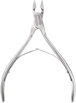 Professional Cuticle Nippers Scissors Cutters, Removers Stainless Steel Best Nail Care Tool for Manicure and Pedicure (Silver)