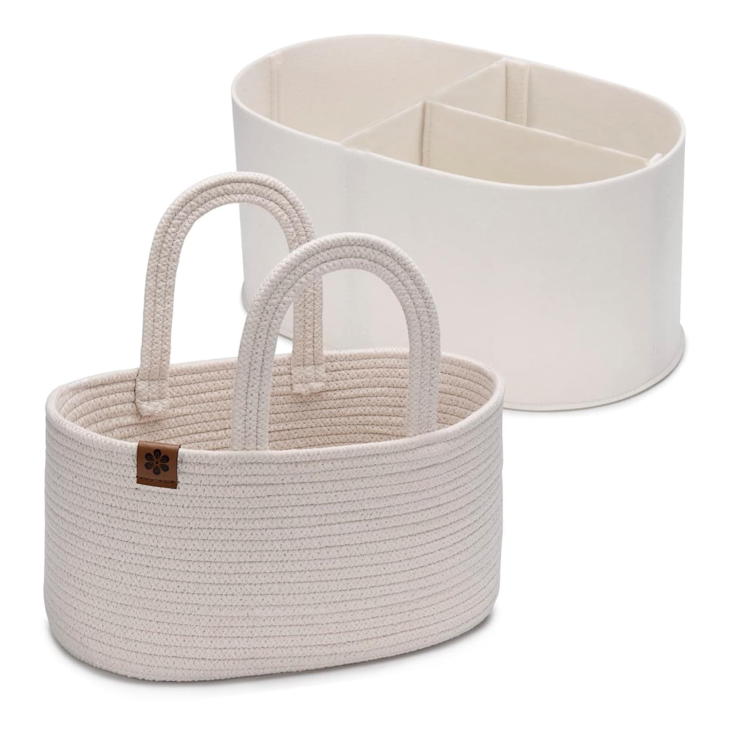 Exrp Baby Diaper Caddy Organizer, Diaper Organizer for Changing Table Organizer, Baby Organizer for Nursery, Baby Car Diaper Caddy Basket