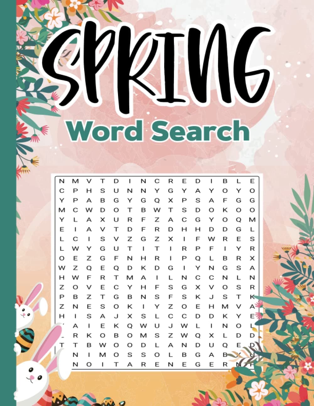 Spring Word Search: Easter Themed Word Search Puzzle Book, Large Print Word Find Books For Adults & Teens