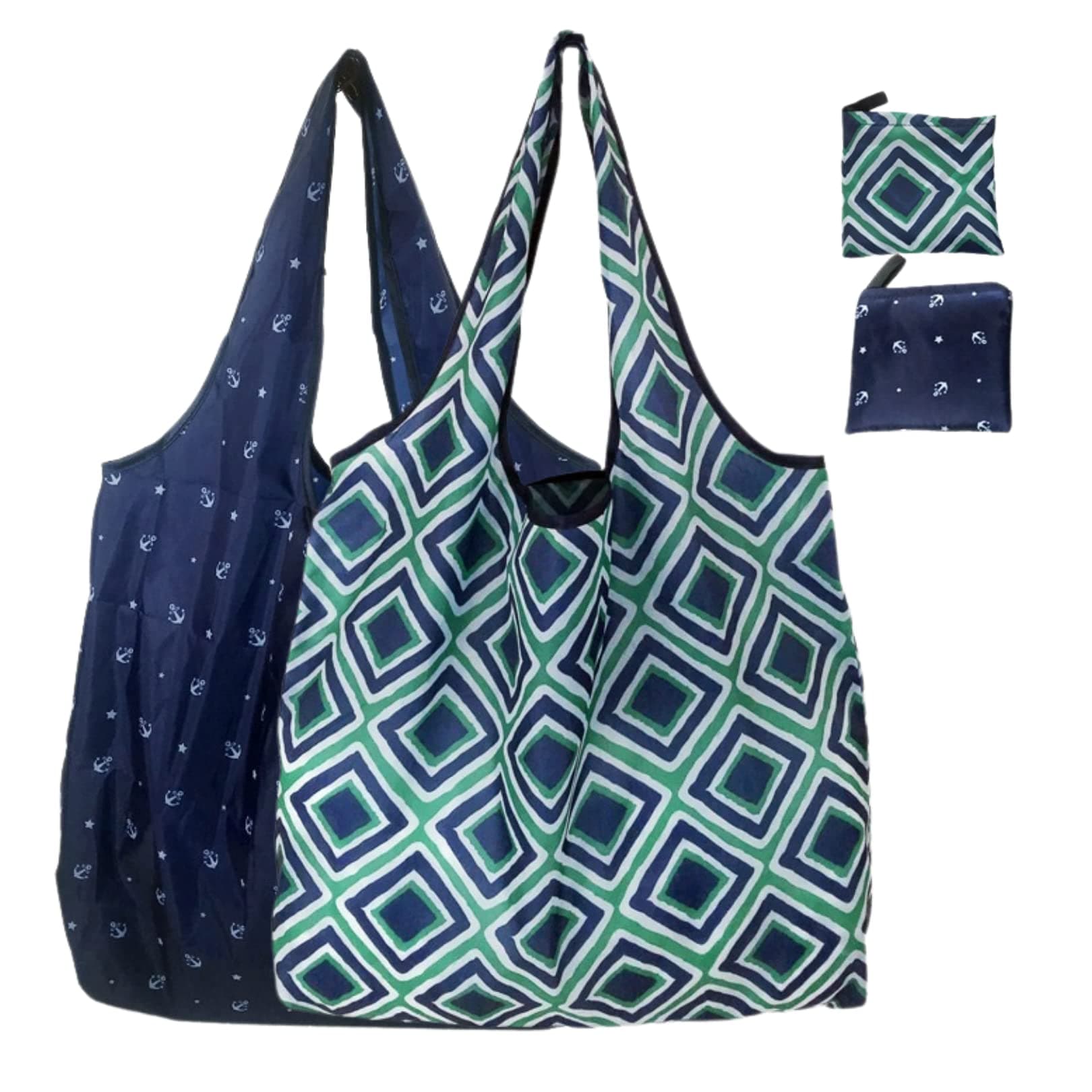 Designer Pattern Reusable and Foldable Shopping Bag/Tote Hand Bag/Travel Bag/Grocery Bag | Heavy Duty, Eco Friendly | Compact, Lightweight and Convenient