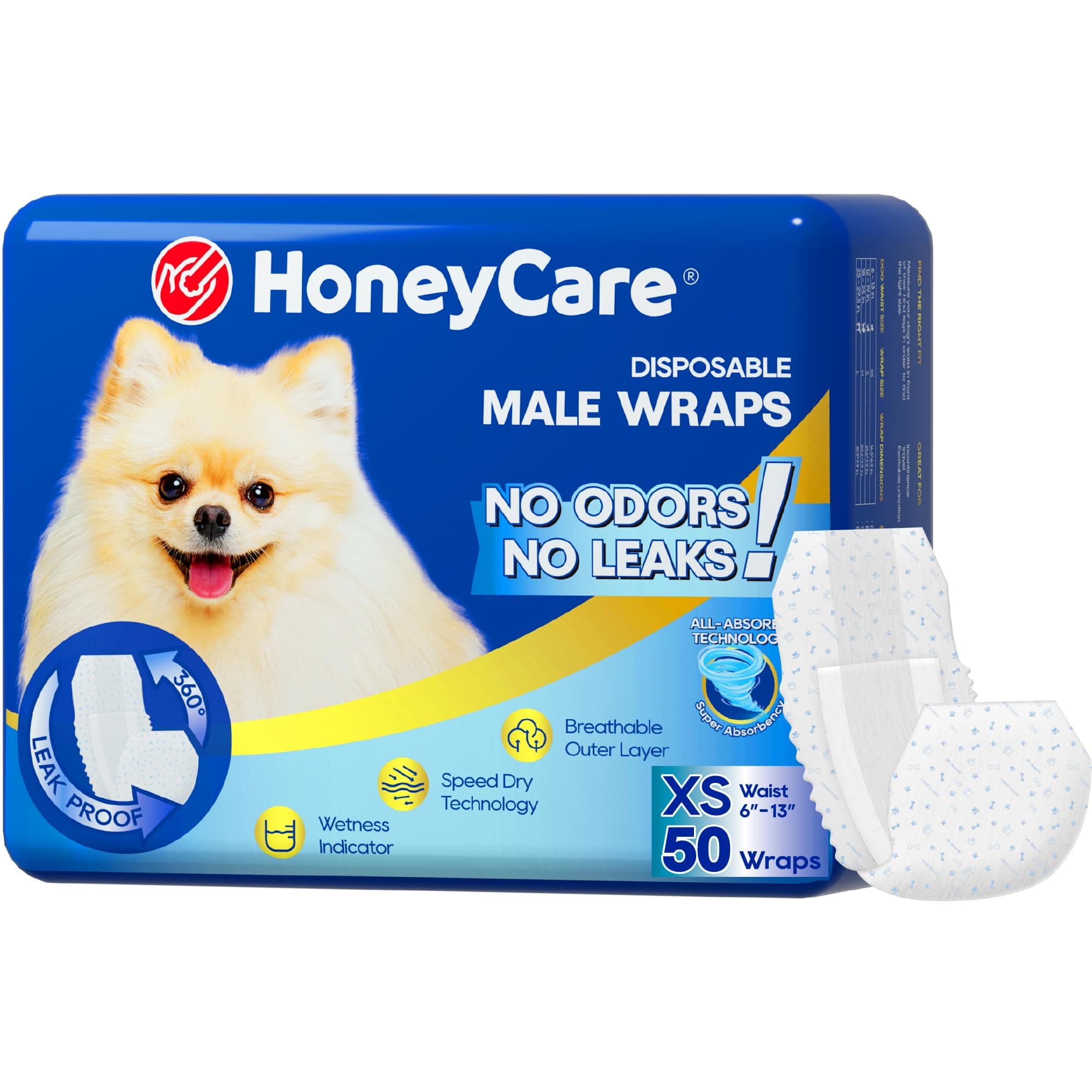 All-Absorb Male Dog Wrap, 50 Count