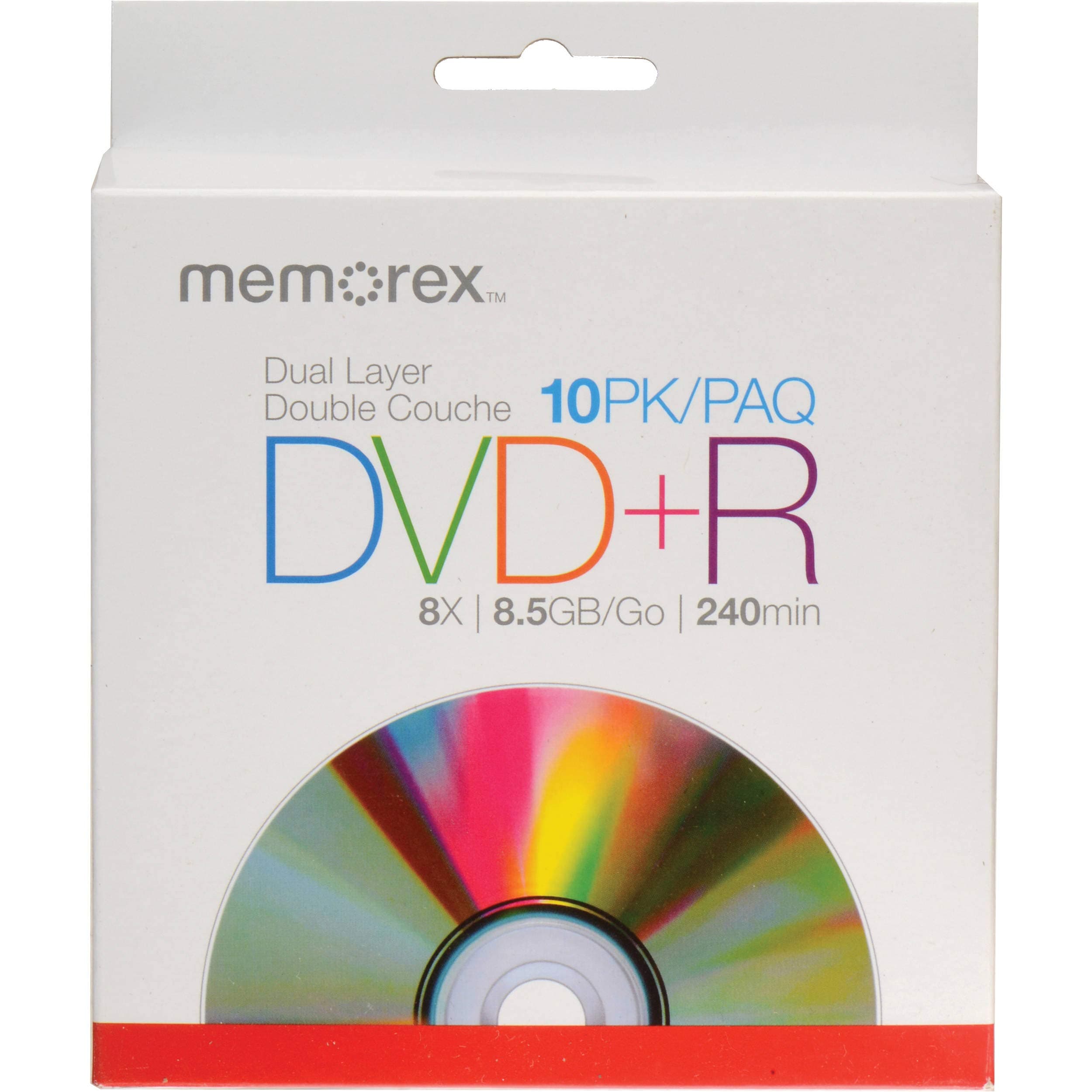 Memorex DVD+R Double-Layer Recordable Discs-DVDR DL, 8X, 8.5GB [10 in Pack]