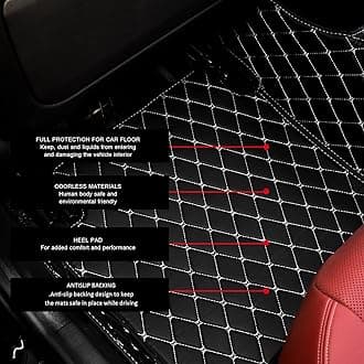 Custom car Floor mats Suitable for 99% car Truck SUV,car mats All Weather Personalized,Full Coverage Luxury Car Mats, Anti-Slip Leather Floor mats. (Yellow and Black)