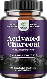 Cleanse and Detox Activated Charcoal Pills - Purifying Detox Pills with 1100mg Coconut Charcoal Powder for Bloating Relief and Body Detox Cleanse - Active Charcoal Tablets for Gut Health - 90 Count