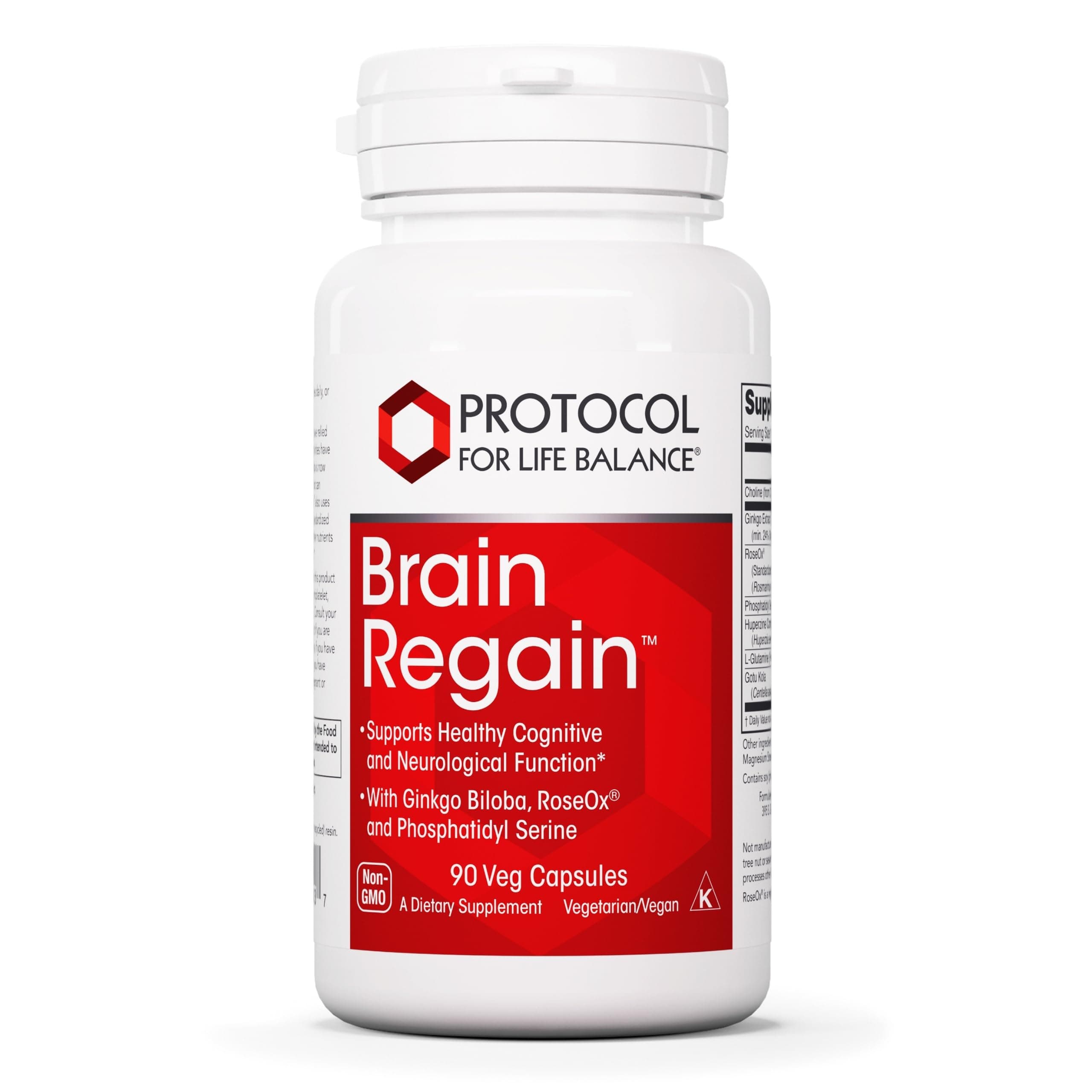 Protocol Brain Regain - Brain Support* - with Phosphatidylserine - Brain Health Supplement* - Vascular Health - 90 Veg Caps