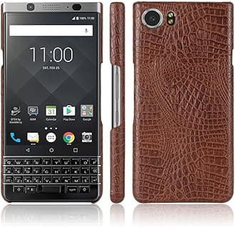 Zshion Case for BlackBerry Keyone ,Croco Premium PU Leather Protective Cases Simple Deurable and Lightweight Case for BlackBerry Keyone (Brown)