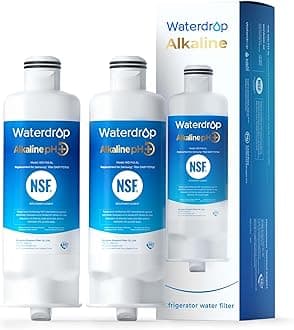 Waterdrop Alkaline DA97-17376B Water Filter, Enhances pH, Replacement for Samsung® HAF-QIN/EXP, DA97-08006C, RF28R7201SR, RF28R7351SG, WD-F45-AL, 2 Filters