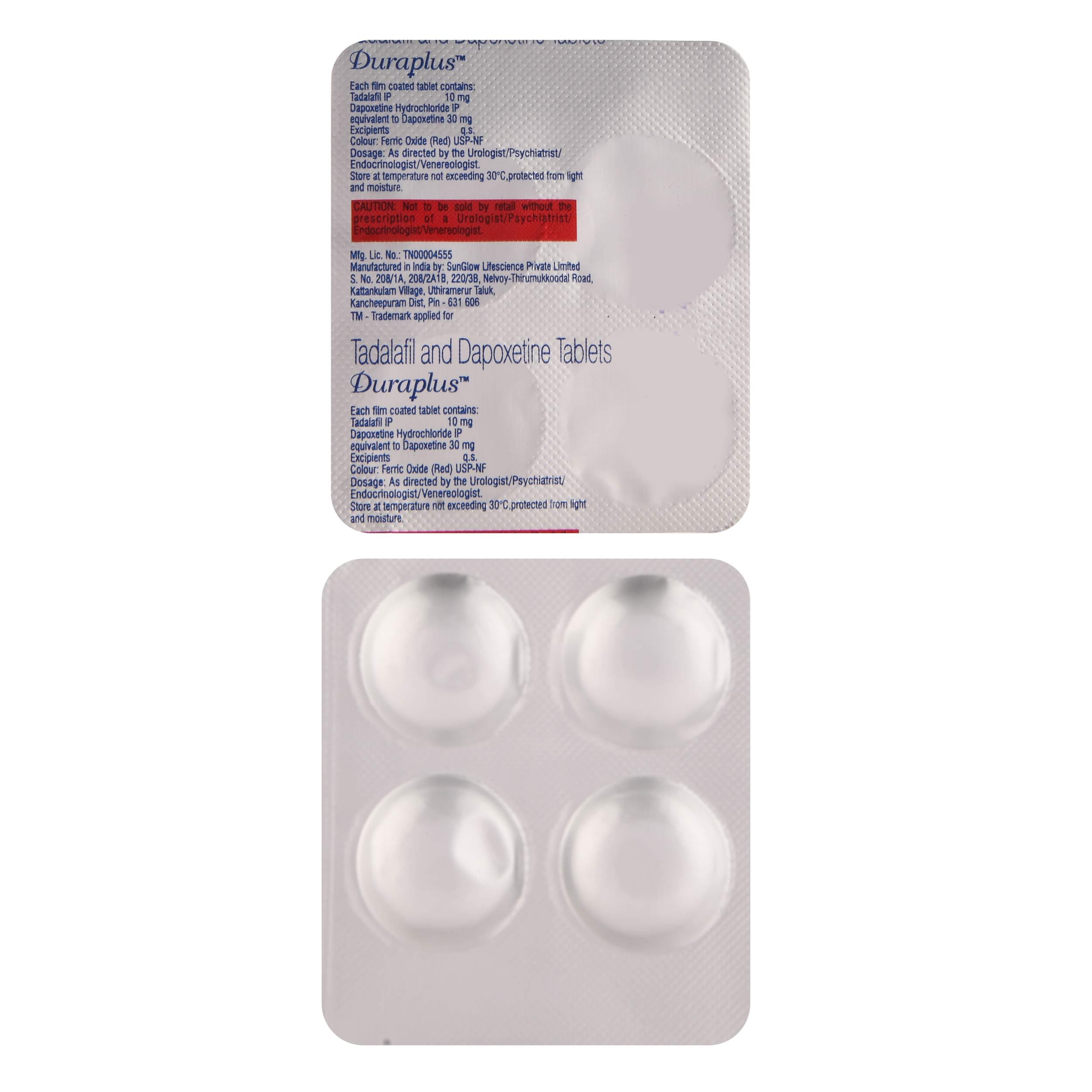 Duraplus - Strip of 4 Tablets
