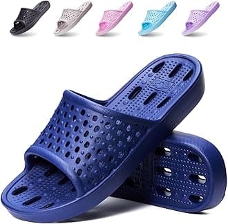Xomiboe Shower Shoes Men Quick Drying Women Shower Sandals Non-Slip Comfortable House Slippers Bathroom Hotel Flip Flops Slides With Students Gym