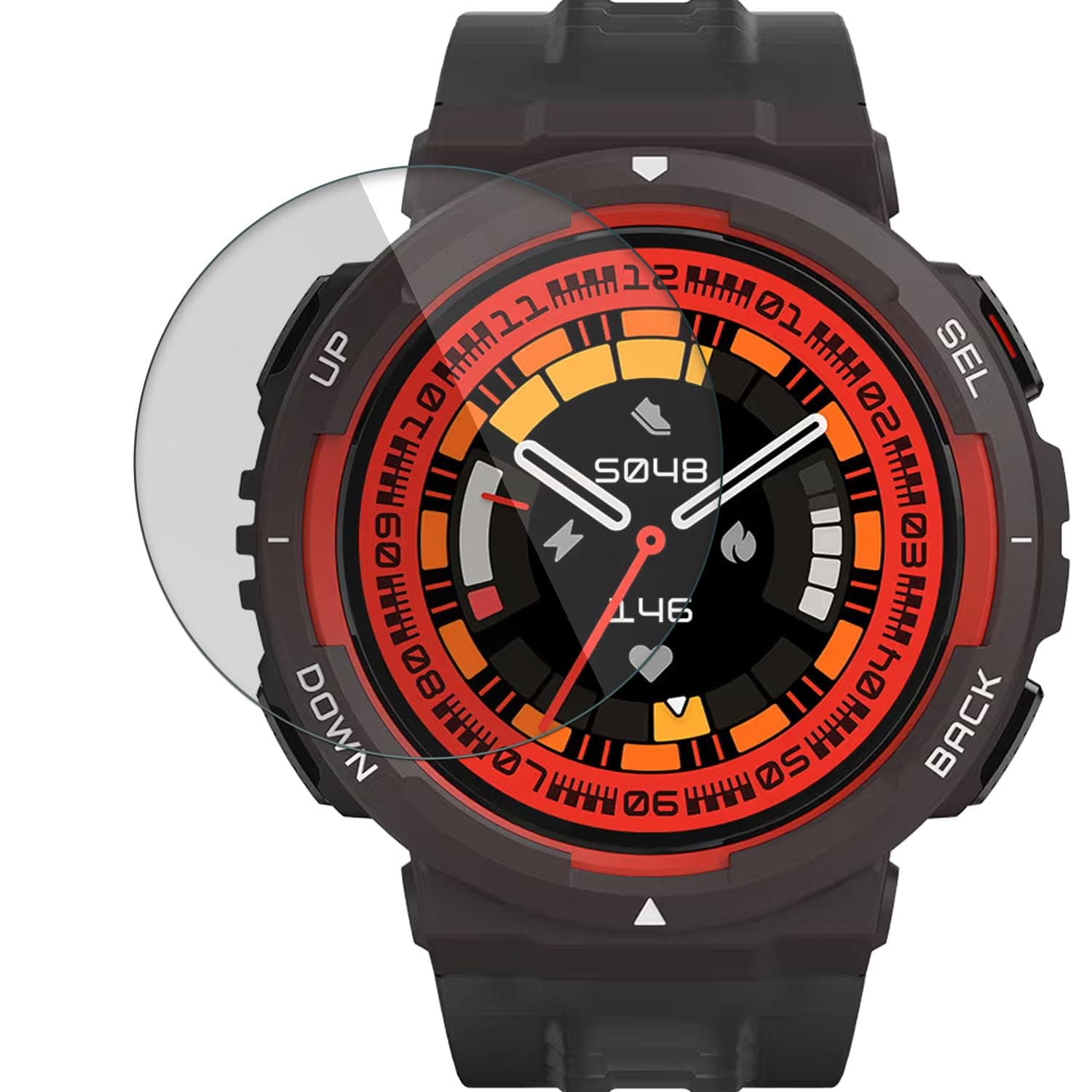 Enlinea smart watch screen guard for Amazfit Active Edge | Pack of 3 | Edge to Edge Coverage | Ultrathin 0.33mm 9H anti shock flexible screen protector (3)