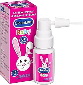 CleanEars Baby | Fast-Acting Ear Wax Removal Spray | Breaks Down & Dissolves Earwax in Just 1 Treatment | Clinically Proven to Be 300% More Effective | Mineral Oil, Gentle&Safe | 0.5 OZ