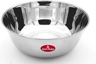 Heavy Gauge Stainless Steel Bowl – 4 Liter | Durable, Rust-Free & Mirror Finish Mixing Bowl for Kitchen Use.