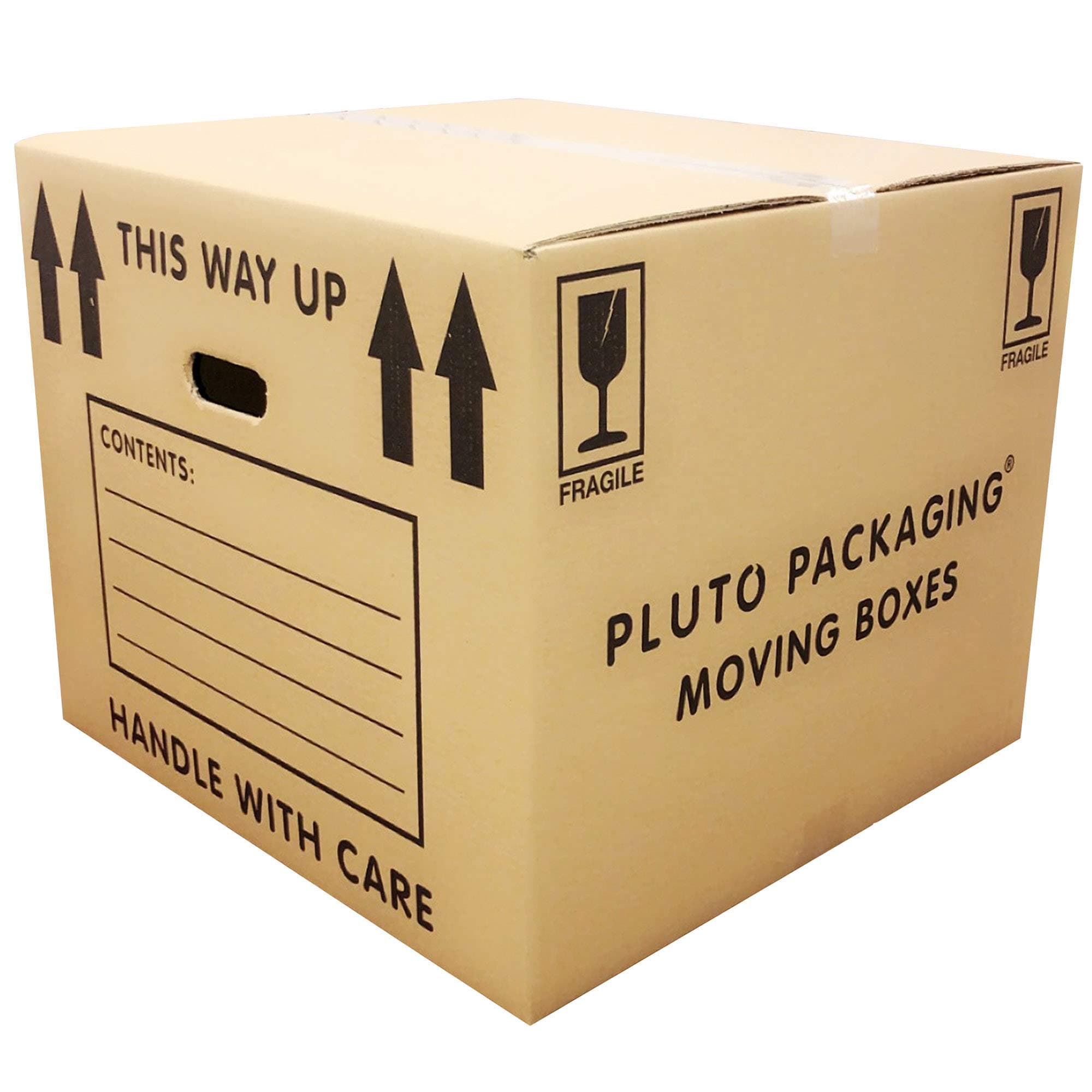 5 Strong Extra Large Cardboard Storage Packing Moving House Boxes with Carry Handles and Room List 53cm x 53cm x 41cm 115 Litres