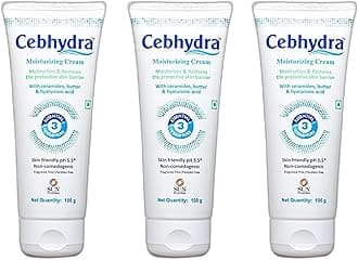 Cebhydra Moisturizer Cream|With Ceramides Butter & Hyaluronic Acid fragrance free|For Everyday Use for all Type of skin For Men & Women,100g x 3