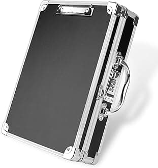 Pechor Clipboard with Storage Combination Lock Clipboards Briefcase Heavy Duty Box Aluminum Metal with Handle, Storage Clipboard Maximum Security Large Capacity