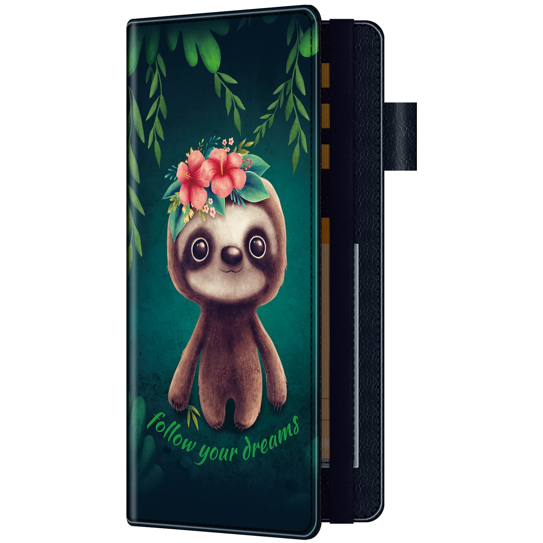 AatacasCheckbook Cover - Quality Printed Leather Personal RFID Blocking Check Book Credit Card Holder Wallet for Men and Women