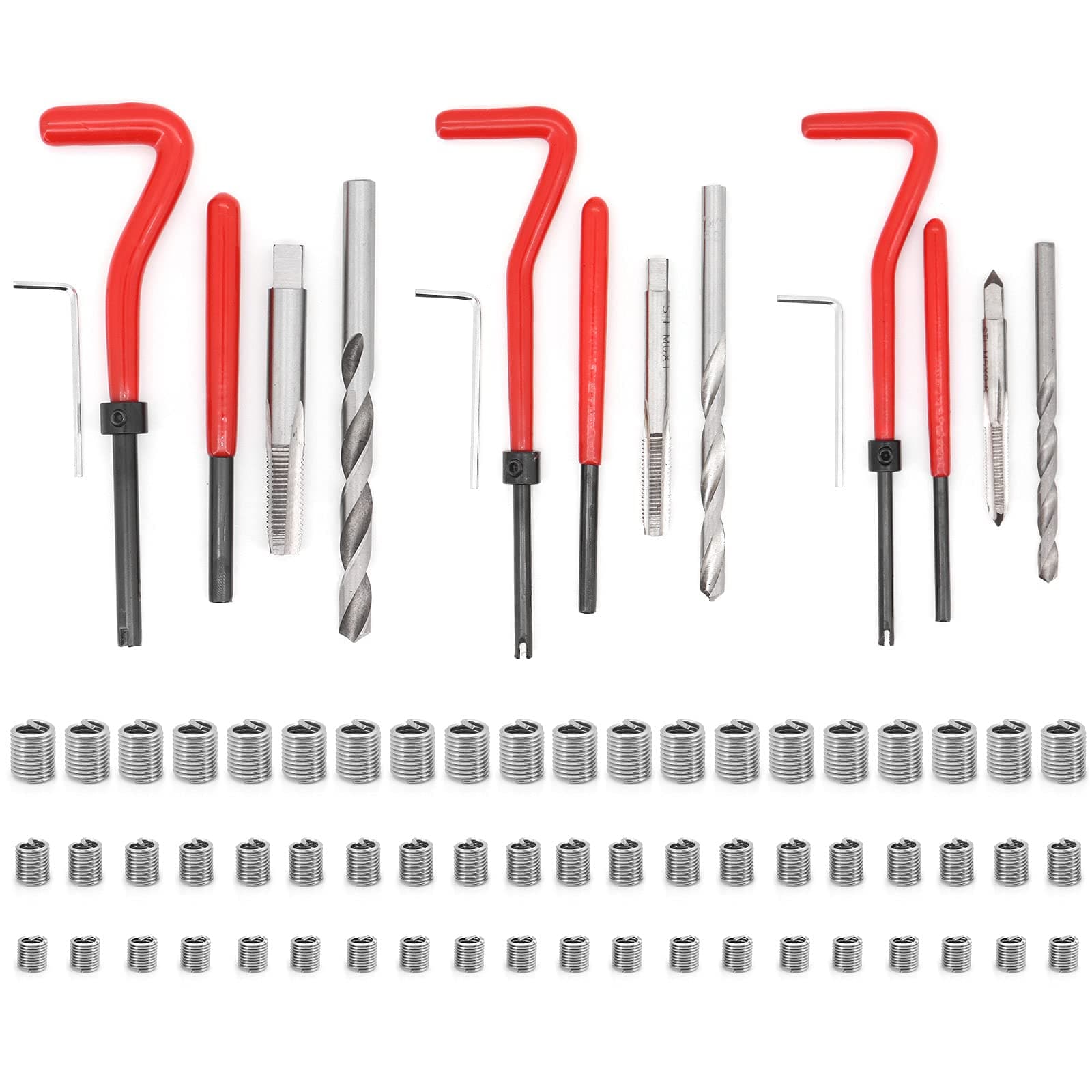 75 Pcs Thread Repair Kit M5 M6 M8 Car Helical Coil Repair Set 6mm Helicoil Kit M8 helicoil kit