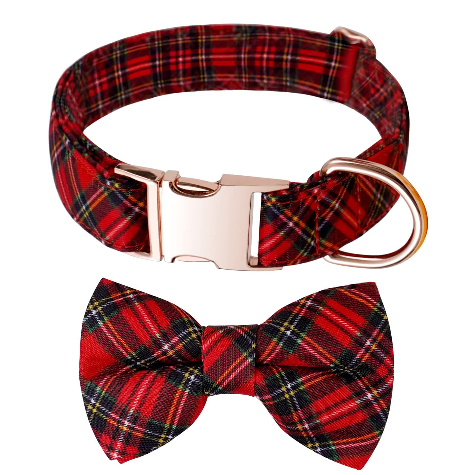 Dog Collars for Medium Large Dog,Dog Bow Tie Adjustable,Heavy Duty Dog Collar Medium with Detachable Bowtie, Puppy Gift Collars for Small Medium and Large Dogs