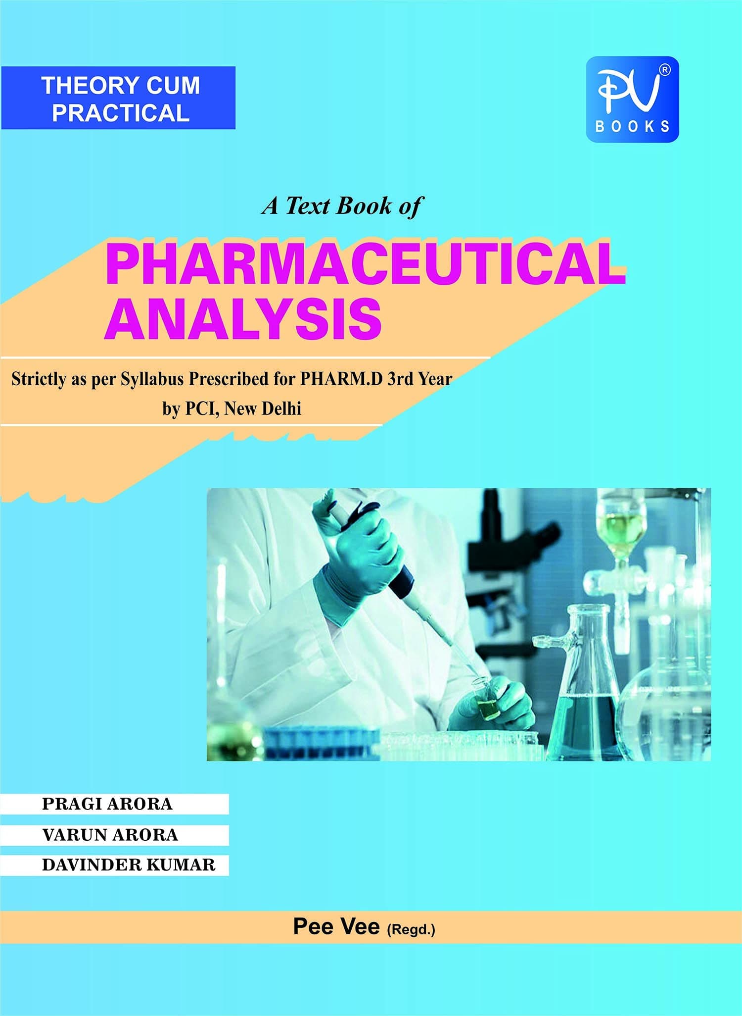 TEXTBOOK OF PHARMACEUTICAL ANALYSIS (PHARM D) (3RD YEAR) AS PER LATEST PCI SYLLABI