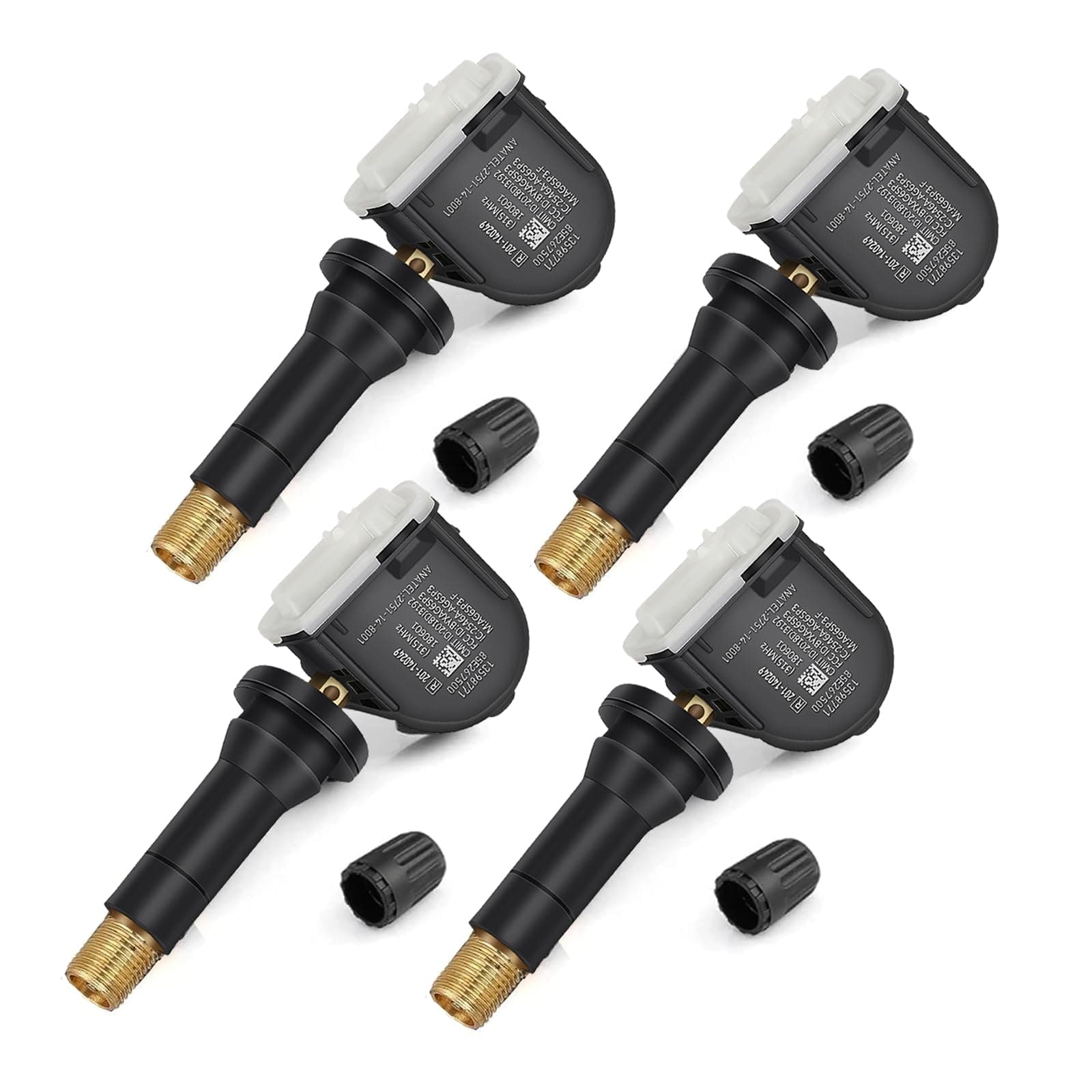 Tire Pressure Sensor 315MHz TPMS Sensor Replacement for Chevy GMC Buick Cadillac Hummer Pontiac SAAB Saturn - Replaces# 13598771 13598772 13586335 20923680, Sets of 4 Tire Pressure Monitoring System