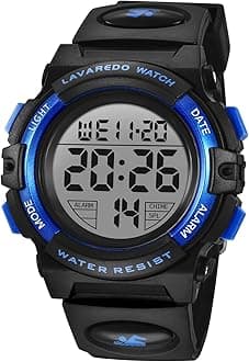 Kids Watch,Boys Watch for 3-15 Year Old Boys,Digital Sport Outdoor Multifunctional Chronograph LED 50 M Waterproof Alarm Calendar Analog Watch for Children with Silicone Band,Kids Gift