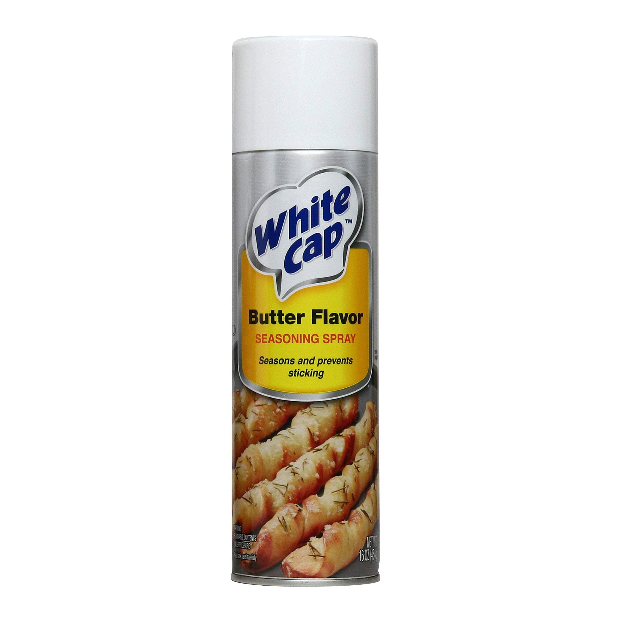 White Cap Butter Flavored Pan Spray, 16 Ounce -- 6 per case.