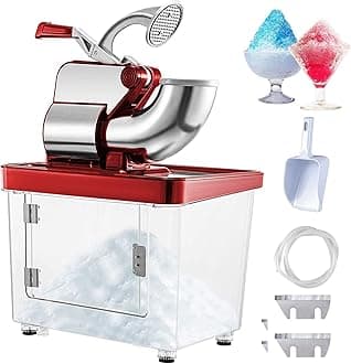 VEVOR 110V Commercial Ice Crusher 661LBS/H, ETL Approved 300W Electric Snow Cone Machine with Dual Blades, Stainless Steel Shaved Ice Machine with Safety On/Off Switch for Family, Restaurants, Bars