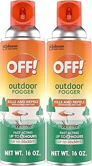 OFF! Outdoor Insect & Mosquito Repellent Fogger, Kills & Repels Insects in an up to 900 sq, ft, area, 16 oz. (Pack of 2)