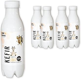 Live Kefir Gut Health, Healthy Goat Probiotic Kefir Milk Drink. Traditional, Naturally Made from Authentic Kefir Grains. Live Cultures, No Additives or Added Sugars. 4 x 500ml
