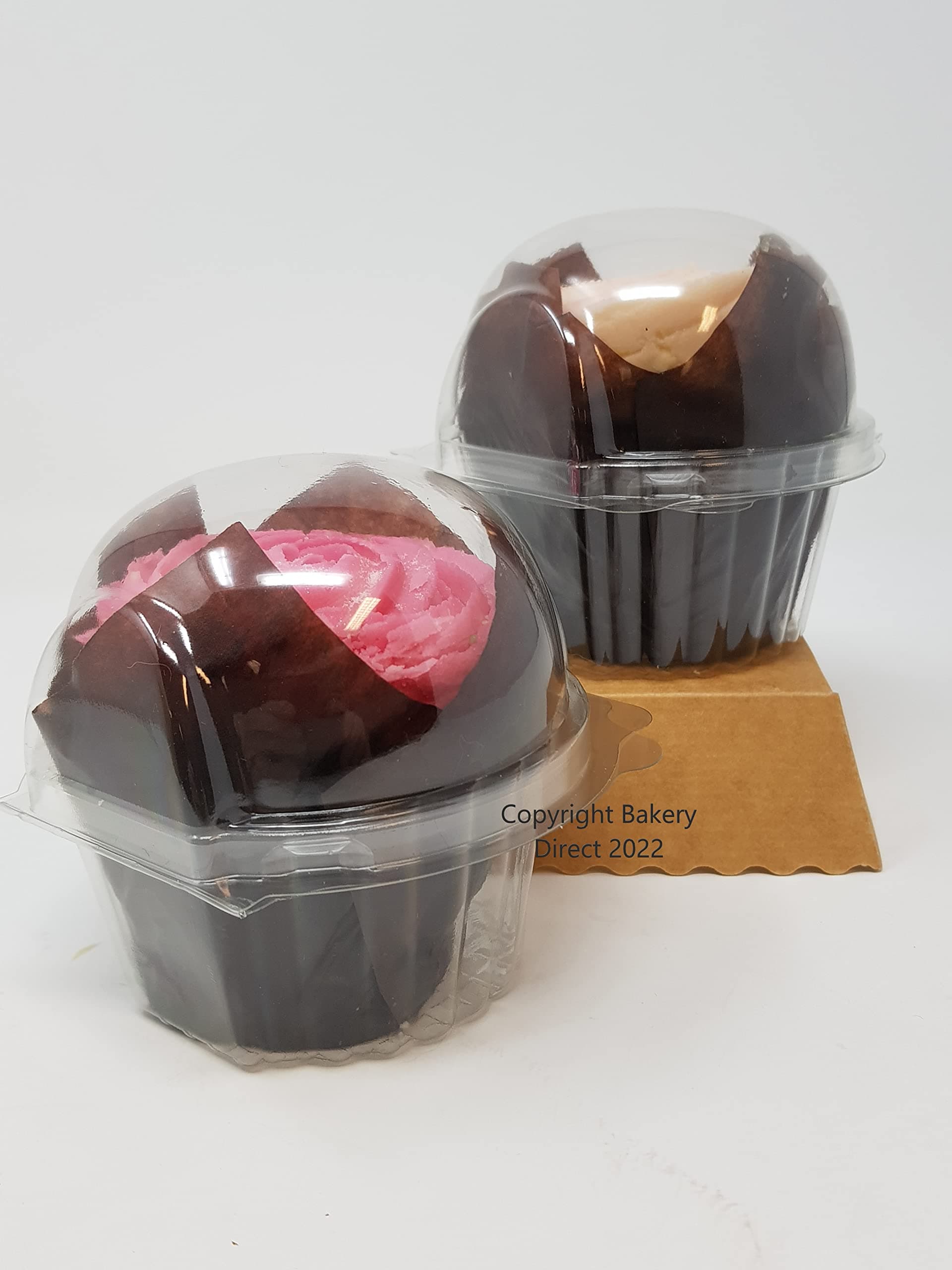 Bakery Direct Single Muffin Pod/Clam - Cake Takeaway Container (25)